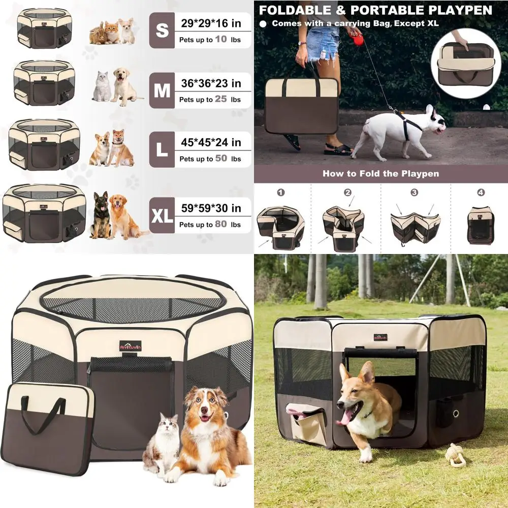Portable Foldable Dog Playpen with Carrying Bag, Ideal for Cats, Puppies, Rabbits, Outdoor Travel, Indoor Use, Removable Shade,
Portable Foldable Dog Playpen with Carrying Bag, Ideal for Cats, Puppies, Rabbits, Outdoor Travel, Indoor Use, Removable Shade,