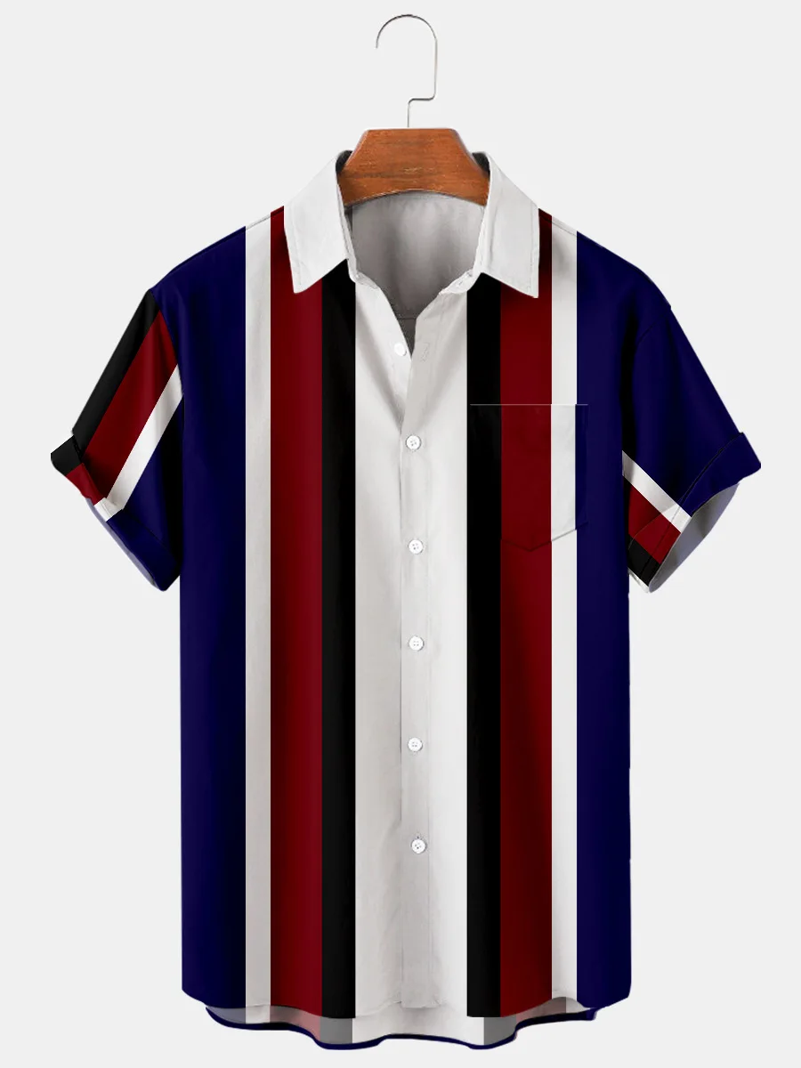 Men's shirt Y2k hombre striped pattern short-sleeved shirt men's street Hawaii retro shirt Harajuku men's shirt 01
Men's shirt Y2k hombre striped pattern short-sleeved shirt men's street Hawaii retro shirt Harajuku men's shirt 01