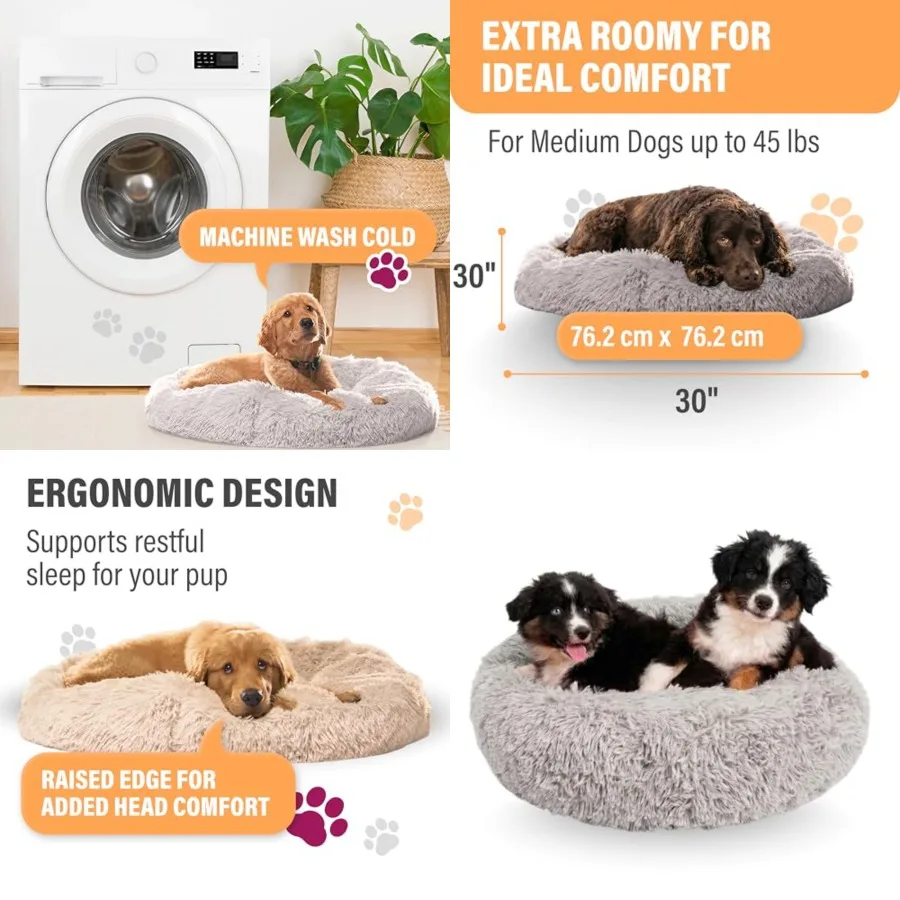 Large Dog Bed, Calming Orthopedic Pet Bedding for Anxiety Relief, Joint Support and Comfort, Washable Dog Furniture, M 45lbs
Large Dog Bed, Calming Orthopedic Pet Bedding for Anxiety Relief, Joint Support and Comfort, Washable Dog Furniture, M 45lbs