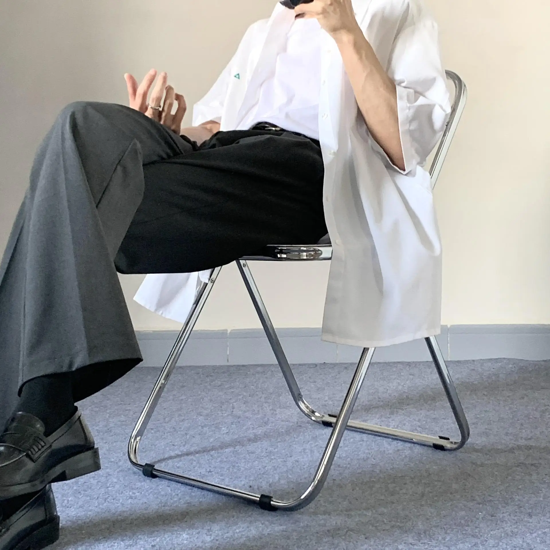 Non-iron Straight Leg Men's Uniform Trousers Grey Casual Classic Style Long Pants for Autumn Season Versatile Loose Fit
Non-iron Straight Leg Men's Uniform Trousers Grey Casual Classic Style Long Pants for Autumn Season Versatile Loose Fit