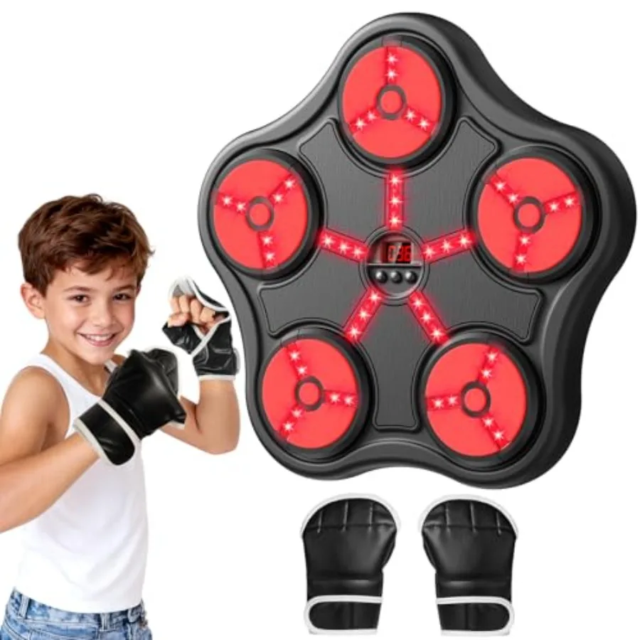 Cool Boxing Machine Toys for Aged 5-12, Wall-Mounted Smart Bluetooth Punching Bag, Boxing Training Equipment with Boxing Glove,
Cool Boxing Machine Toys for Aged 5-12, Wall-Mounted Smart Bluetooth Punching Bag, Boxing Training Equipment with Boxing Glove,