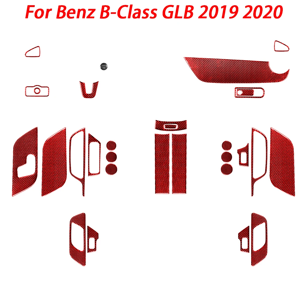 31Pcs Red Carbon Fiber Center Console Dashboard Kits Whole Car Interior Trim Sticker For Mercedes-Benz B-Class GLB 2019 2020
31Pcs Red Carbon Fiber Center Console Dashboard Kits Whole Car Interior Trim Sticker For Mercedes-Benz B-Class GLB 2019 2020