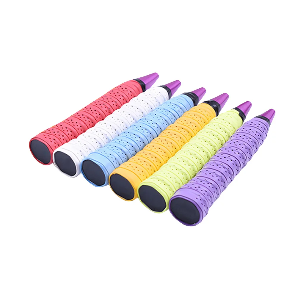 6Pcs Breathable Sweatband Tennis Overgrips Tape with Anti-Slip Hollow Holes for Sports Accessories Exercise Supplies
6Pcs Breathable Sweatband Tennis Overgrips Tape with Anti-Slip Hollow Holes for Sports Accessories Exercise Supplies