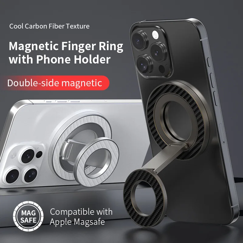 For MagSafe Cellphone Grip Double Sided Magnetic Phone Holder Fashion Carbon Fiber Pattern Bracket Mobile Support Stand Grip Tok
For MagSafe Cellphone Grip Double Sided Magnetic Phone Holder Fashion Carbon Fiber Pattern Bracket Mobile Support Stand Grip Tok