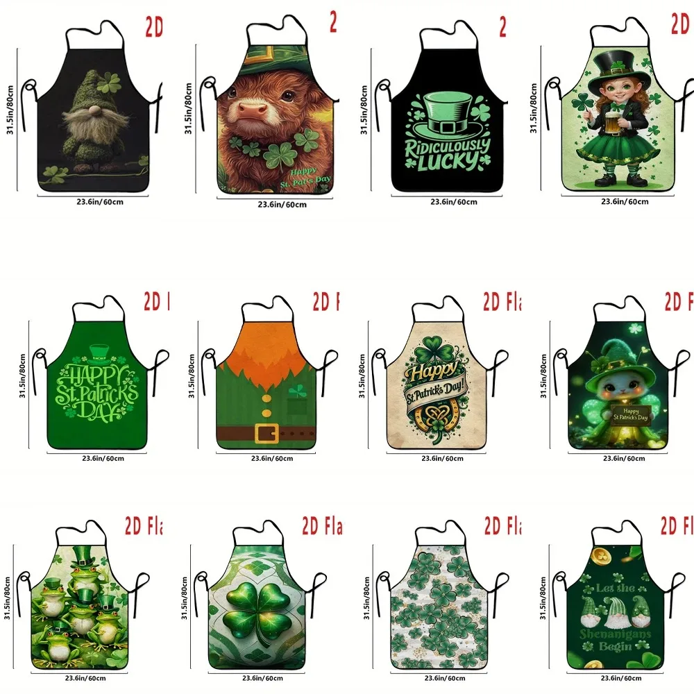 Happy St Patricks Day Apron Irish Shamrock Green Clover Pinafore Women Kitchen Cooking Baking Bib Holiday Party Pub Chef Smock
Happy St Patricks Day Apron Irish Shamrock Green Clover Pinafore Women Kitchen Cooking Baking Bib Holiday Party Pub Chef Smock