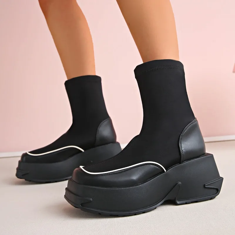2025 зимние женские ботинки с эластичными рукавами, новые модные ботильоны с квадратной головкой, трендовая нескользящая женская обувь на толстой подошве
2025 зимние женские ботинки с эластичными рукавами, новые модные ботильоны с квадратной головкой, трендовая нескользящая женская обувь на толстой подошве