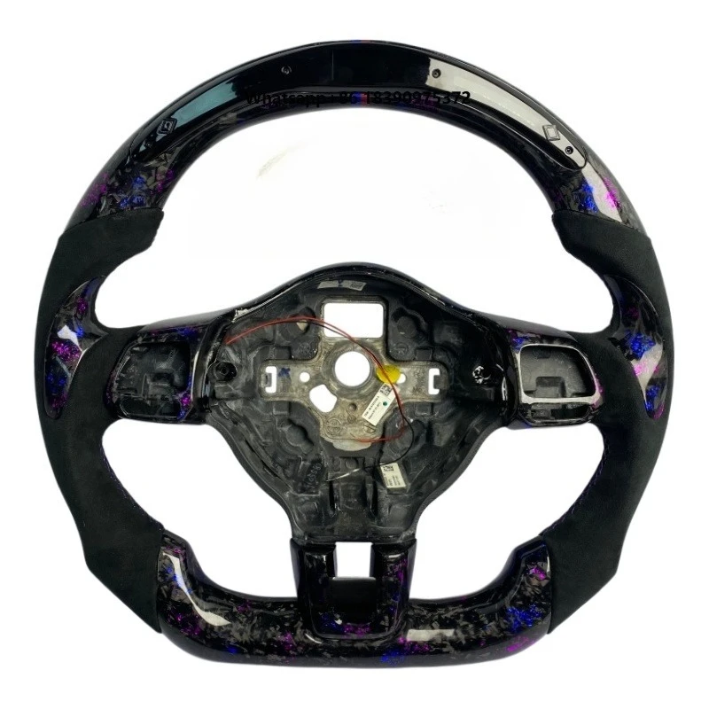 Custom LED Steering Wheel in Purple Forged Carbon Fiber and Alcantara Fits
Custom LED Steering Wheel in Purple Forged Carbon Fiber and Alcantara Fits