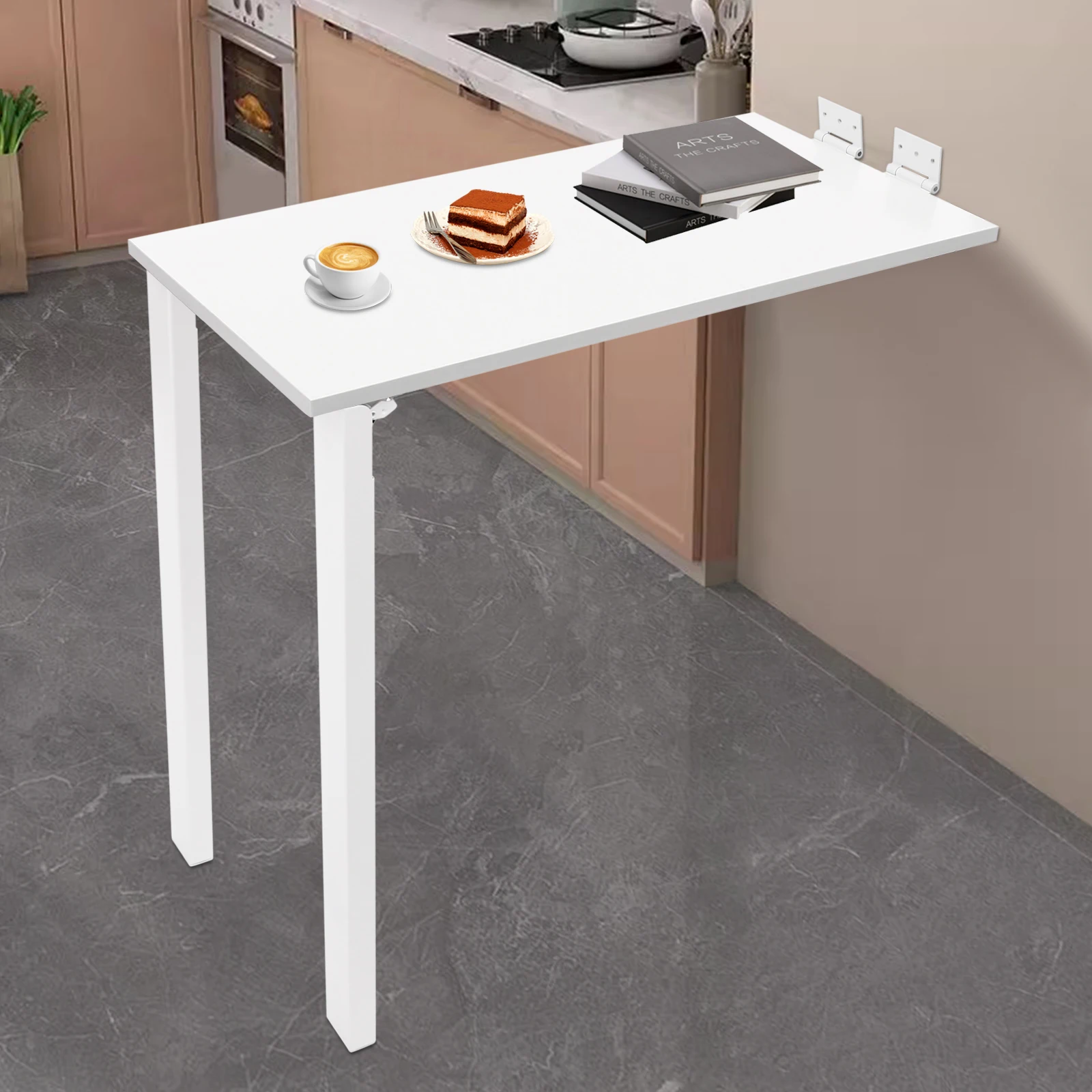 Folding Dining Table 132.28lbs Load Foldable Wall Table 29.52*15.75*29.13in E0 Solid Wood Wall Mounted Folding Table White for Home Bedroom Study
Folding Dining Table 132.28lbs Load Foldable Wall Table 29.52*15.75*29.13in E0 Solid Wood Wall Mounted Folding Table White for Home Bedroom Study