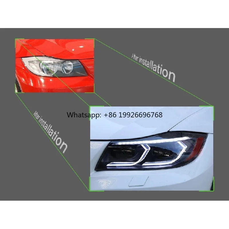 Dynamic Turn Signal Angel Eye Projector Lens E90 Upgrade Headlamp for BMW 3 Series 2005-2012 318i 320i 325i LED Headlights DRL
Dynamic Turn Signal Angel Eye Projector Lens E90 Upgrade Headlamp for BMW 3 Series 2005-2012 318i 320i 325i LED Headlights DRL