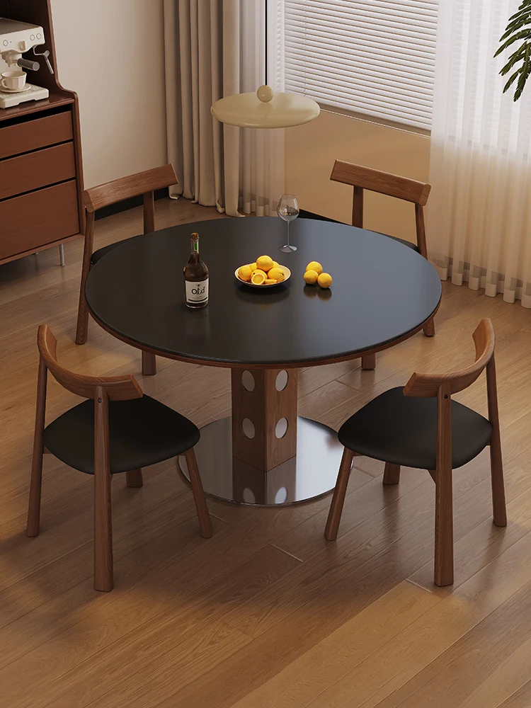 Xiangli Huating 2025 new rock slab dining table small apartment household medieval retro style round table negotiation table and
Xiangli Huating 2025 new rock slab dining table small apartment household medieval retro style round table negotiation table and