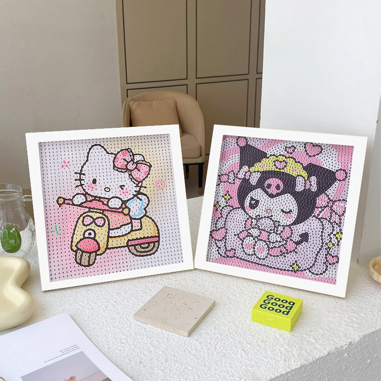 Sanrio 5D Cartoon Crystal Diamond Decorative Painting Handmade DIY Paste Painting Hello Kitty Cross Embroidery Kit with Frame
Sanrio 5D Cartoon Crystal Diamond Decorative Painting Handmade DIY Paste Painting Hello Kitty Cross Embroidery Kit with Frame
