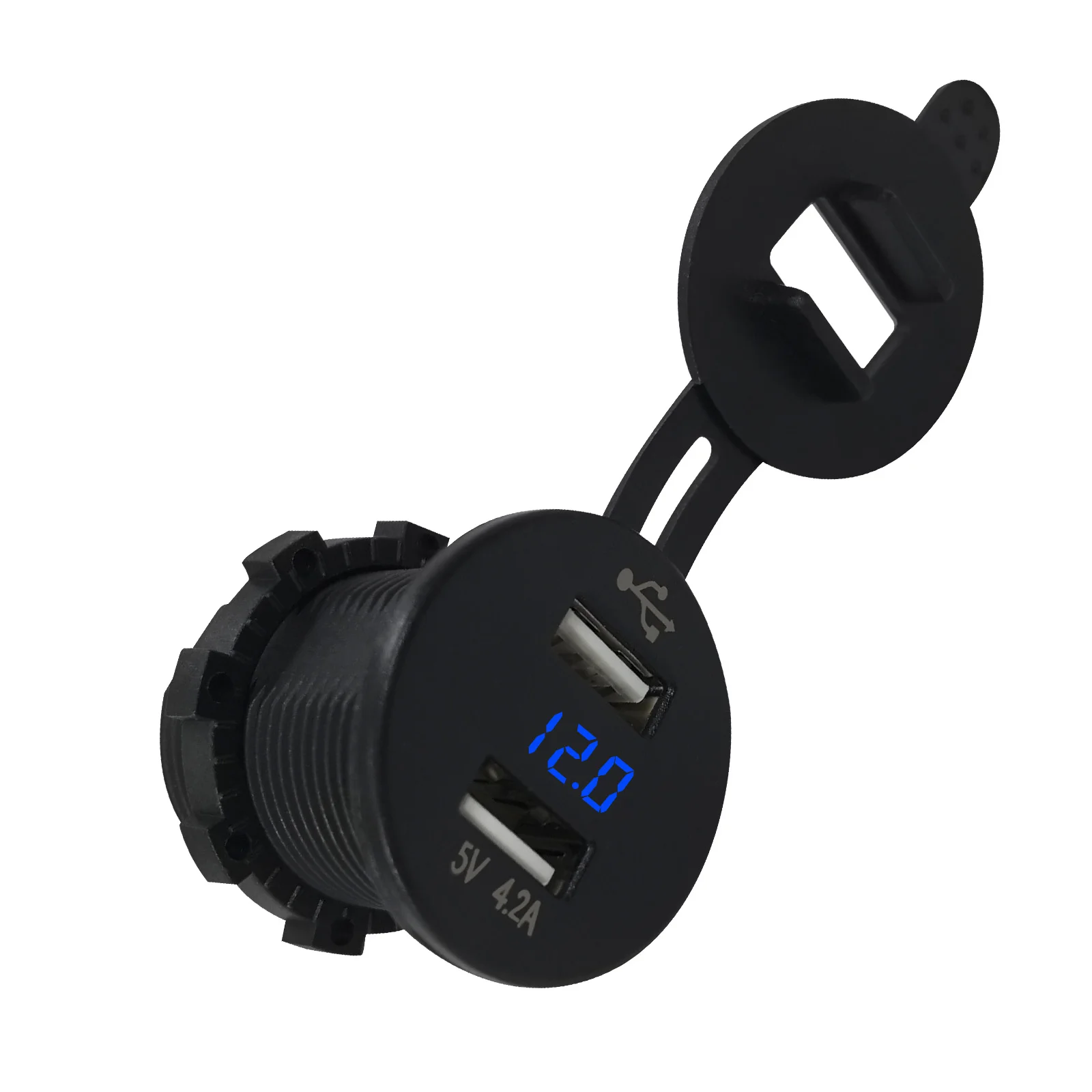 Car Charger Dual USB Ports LED Digital Voltmeter 4.2A 12V 24V Auto Splitter Adapter Power Oulet Socket For Motorcycle Rv Ship
Car Charger Dual USB Ports LED Digital Voltmeter 4.2A 12V 24V Auto Splitter Adapter Power Oulet Socket For Motorcycle Rv Ship