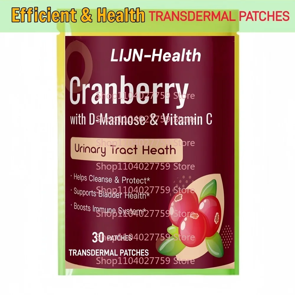 30 Patches Cranberry Transdermal Patches with D-Mannose for Women Supports Urinary Tract Health, Bladder Control
30 Patches Cranberry Transdermal Patches with D-Mannose for Women Supports Urinary Tract Health, Bladder Control
