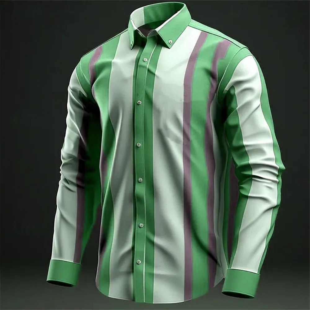 Fashion 3D Line Print Button Long Sleeve Shirt Comfortable Breathable Men's Shirt Oversized Design Fashion Male Clothing Shirts
Fashion 3D Line Print Button Long Sleeve Shirt Comfortable Breathable Men's Shirt Oversized Design Fashion Male Clothing Shirts