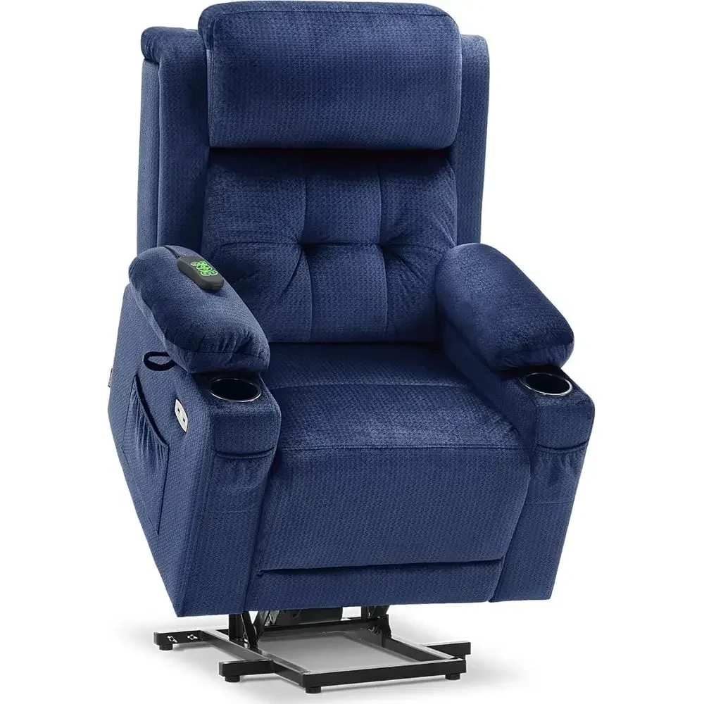 Triple Motor Power Recliner with Massage, Heat, and Adjustable Rest for Elderly, Navy Blue Fabric, Medium Size
Triple Motor Power Recliner with Massage, Heat, and Adjustable Rest for Elderly, Navy Blue Fabric, Medium Size