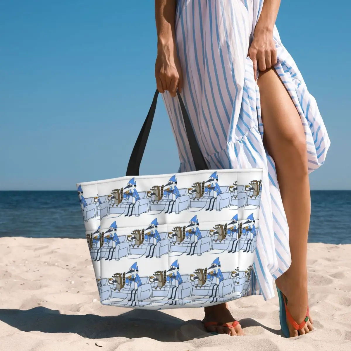 Mordecai And Rigby Pizza And Video Games Beach Tote Bag Sport Gym Yoga Duffle Large Tote Bag Women Travel Bag Fitness bag
Mordecai And Rigby Pizza And Video Games Beach Tote Bag Sport Gym Yoga Duffle Large Tote Bag Women Travel Bag Fitness bag