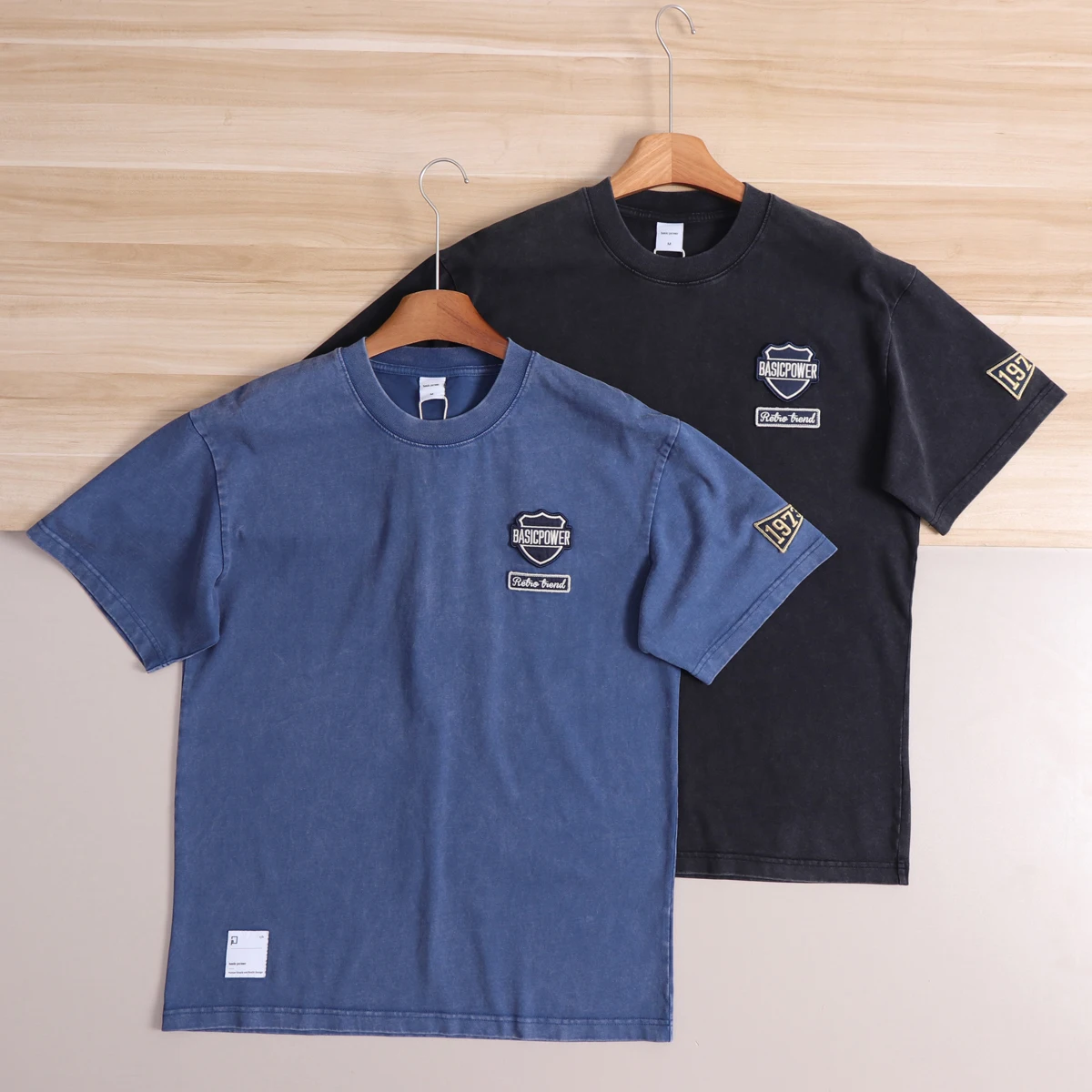 Washed Vintage American Cotton round Neck Short Sleeve Men's T-shirt Embroidered Shoulder Loose Fit Casual Style Summer Top
Washed Vintage American Cotton round Neck Short Sleeve Men's T-shirt Embroidered Shoulder Loose Fit Casual Style Summer Top