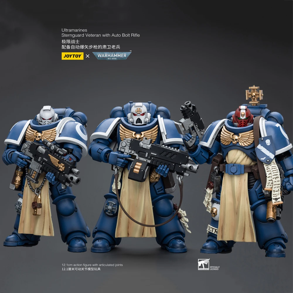 JOYTOY Warhammer 40K 1/18 Ultramarines Sternguard Veteran Sergeant with Auto Bolt Rifle 12.1cm Action Figure Mini Soldier Model 
JOYTOY Warhammer 40K 1/18 Ultramarines Sternguard Veteran Sergeant with Auto Bolt Rifle 12.1cm Action Figure Mini Soldier Model