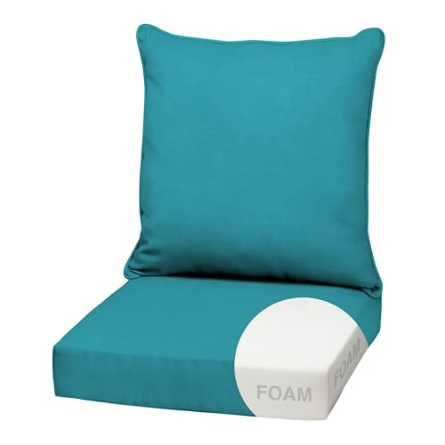 Arden Outdoor Foam Deep Seat Cushion Set 22 in x 24 in Weather-Proof Rain-Proof Fade Resistant Patio Cushion Bottom and Back Cu
Arden Outdoor Foam Deep Seat Cushion Set 22 in x 24 in Weather-Proof Rain-Proof Fade Resistant Patio Cushion Bottom and Back Cu