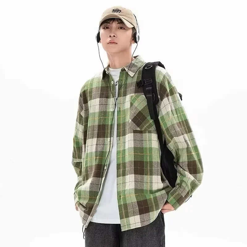 Autumn Men's Social Plaid Shirts 2024 New Y2K Streetwear Long Sleeve T-shirts Retro Aesthetic Loose Casual Shirt Hombre Camisa
Autumn Men's Social Plaid Shirts 2024 New Y2K Streetwear Long Sleeve T-shirts Retro Aesthetic Loose Casual Shirt Hombre Camisa