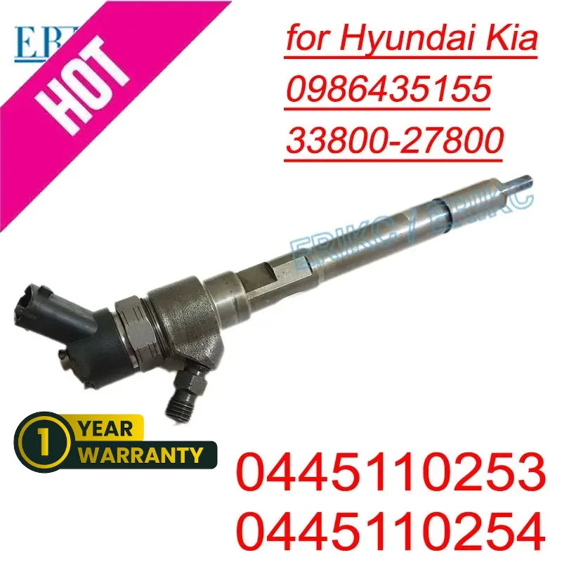 ERIKC 0445110253 NEW DIESEL Injection Nozzle 0445110254 COMMON RAIL FUEL INJECTOR for Hyundai Kia 0986435155 33800-27800
ERIKC 0445110253 NEW DIESEL Injection Nozzle 0445110254 COMMON RAIL FUEL INJECTOR for Hyundai Kia 0986435155 33800-27800