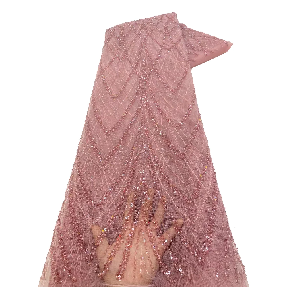 Beaded Lace Fabric With Sequins Hot Sale 5 Yards Tulle Lace Sew Wedding Dress Fabric High Quality Beaded Lace Party Material
Beaded Lace Fabric With Sequins Hot Sale 5 Yards Tulle Lace Sew Wedding Dress Fabric High Quality Beaded Lace Party Material