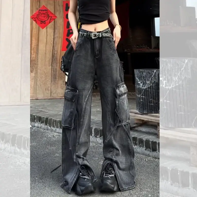 American high street men and women hip-hop personality multi pocket design straight leg jeans autumn retro loose casual pants
American high street men and women hip-hop personality multi pocket design straight leg jeans autumn retro loose casual pants
