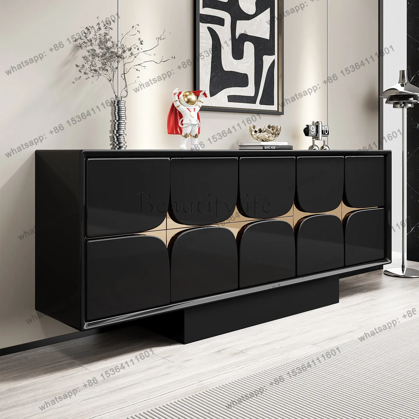 Italian light luxury solid wood dining side cabinet modern minimalist paint porch cabinet
Italian light luxury solid wood dining side cabinet modern minimalist paint porch cabinet