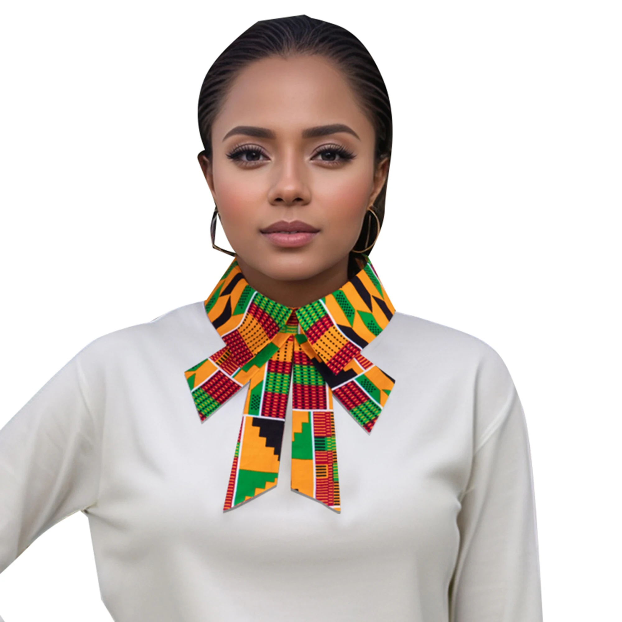 African Print Detachable Bow Tie Collar Kente Pattern Fake Collar for Women Accessory for Daily Festival Wyb1038
African Print Detachable Bow Tie Collar Kente Pattern Fake Collar for Women Accessory for Daily Festival Wyb1038