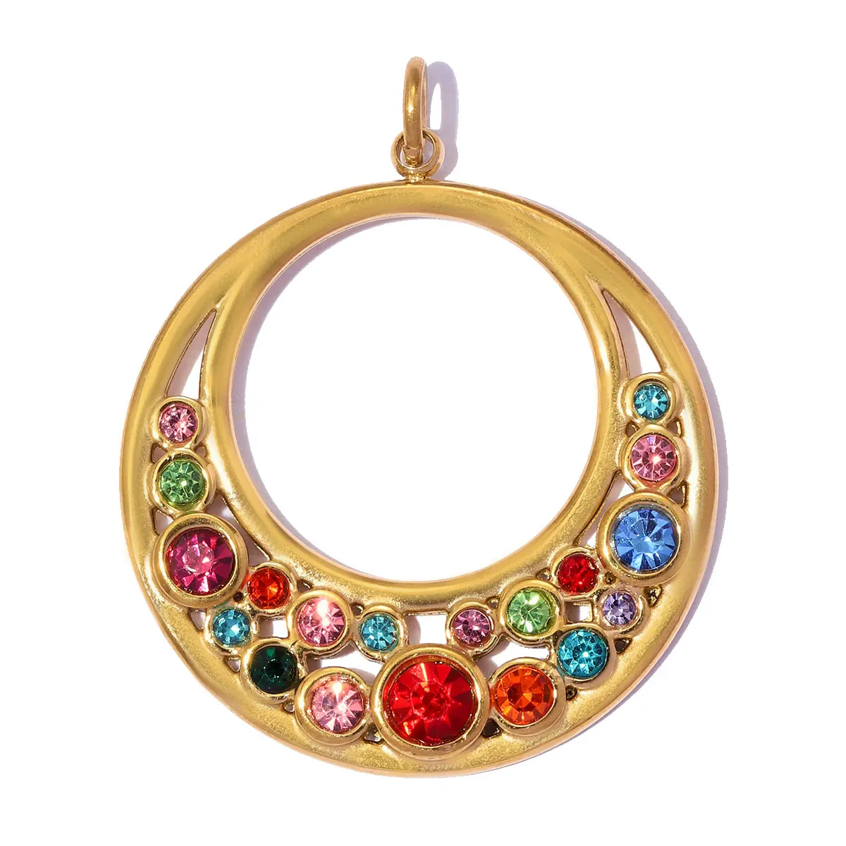 3Pcs/Lot Stainless Steel Rhinestone Charms Round Circle Pendant For DIY Making Earrings Necklace Fashion Accessories Wholesale
3Pcs/Lot Stainless Steel Rhinestone Charms Round Circle Pendant For DIY Making Earrings Necklace Fashion Accessories Wholesale