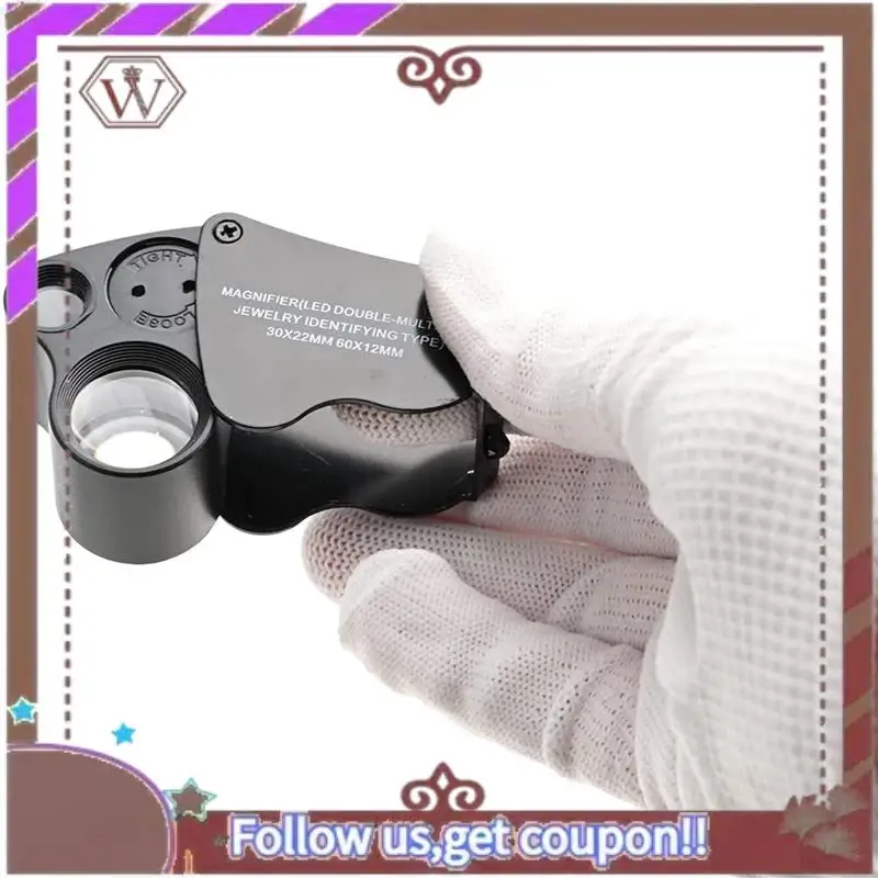 (New)-LED Loupe,30X 60X Illuminated Jewelers Loupe,Foldable Metal Jewelry Eye Loop Magnifier,For Coins Stamps Watches 5Pcs
(New)-LED Loupe,30X 60X Illuminated Jewelers Loupe,Foldable Metal Jewelry Eye Loop Magnifier,For Coins Stamps Watches 5Pcs