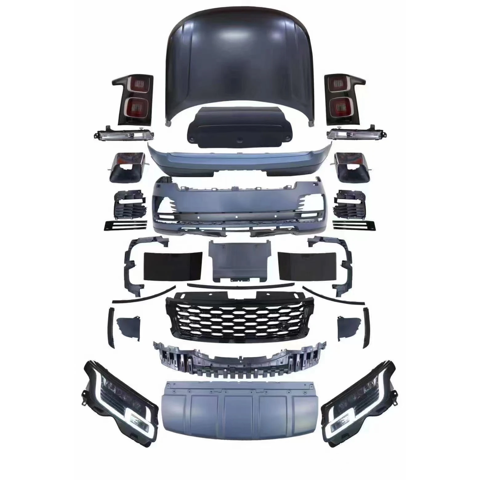 range rover vogue upgrade new body kit 2002-2012 upgrade to 2022 vouge PP material
range rover vogue upgrade new body kit 2002-2012 upgrade to 2022 vouge PP material