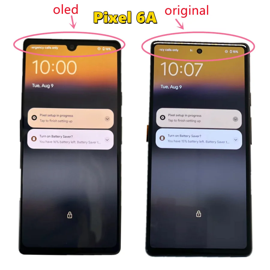 LCD Display Touch Screen Digitizer Assembly Replacement, Google Pixel 6A with Frame, 6A
LCD Display Touch Screen Digitizer Assembly Replacement, Google Pixel 6A with Frame, 6A