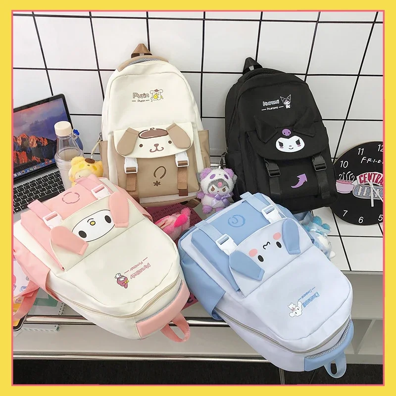 Sanrio Cartoon Backpack High Capacity Nylon Waterproof Children School Bag 26x15x40 Cm with Pendant Anime Peripherals Kids Gifts
Sanrio Cartoon Backpack High Capacity Nylon Waterproof Children School Bag 26x15x40 Cm with Pendant Anime Peripherals Kids Gifts