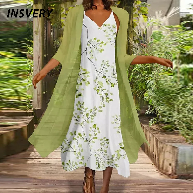 Vintage Print Dress Set Women Outfits Elegant Long Cardigan Coat + Long Vest Dress Two Piece Set Women Dress Suit
Vintage Print Dress Set Women Outfits Elegant Long Cardigan Coat + Long Vest Dress Two Piece Set Women Dress Suit
