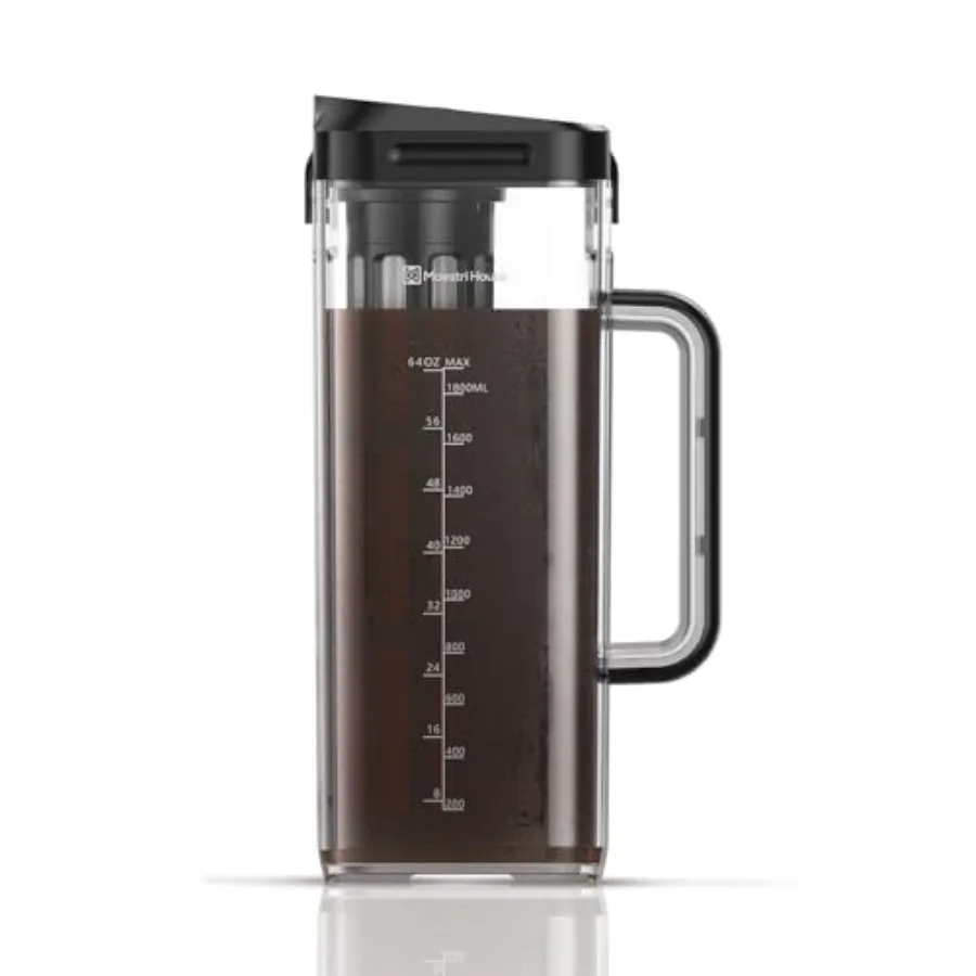 Compact Cold Brew Coffee Maker Iced Tea and Coffee Maker Brewer Space Saving Tritan Pitcher 350 Mesh Filter 100% Leak-Proof
Compact Cold Brew Coffee Maker Iced Tea and Coffee Maker Brewer Space Saving Tritan Pitcher 350 Mesh Filter 100% Leak-Proof