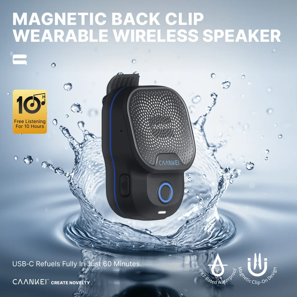 Wearable Mini Clip-on Portable Bluetooth Loud Speaker for Hand-free Call Noise Cancelling Mic IP67 Waterproof Gym Accessories
Wearable Mini Clip-on Portable Bluetooth Loud Speaker for Hand-free Call Noise Cancelling Mic IP67 Waterproof Gym Accessories