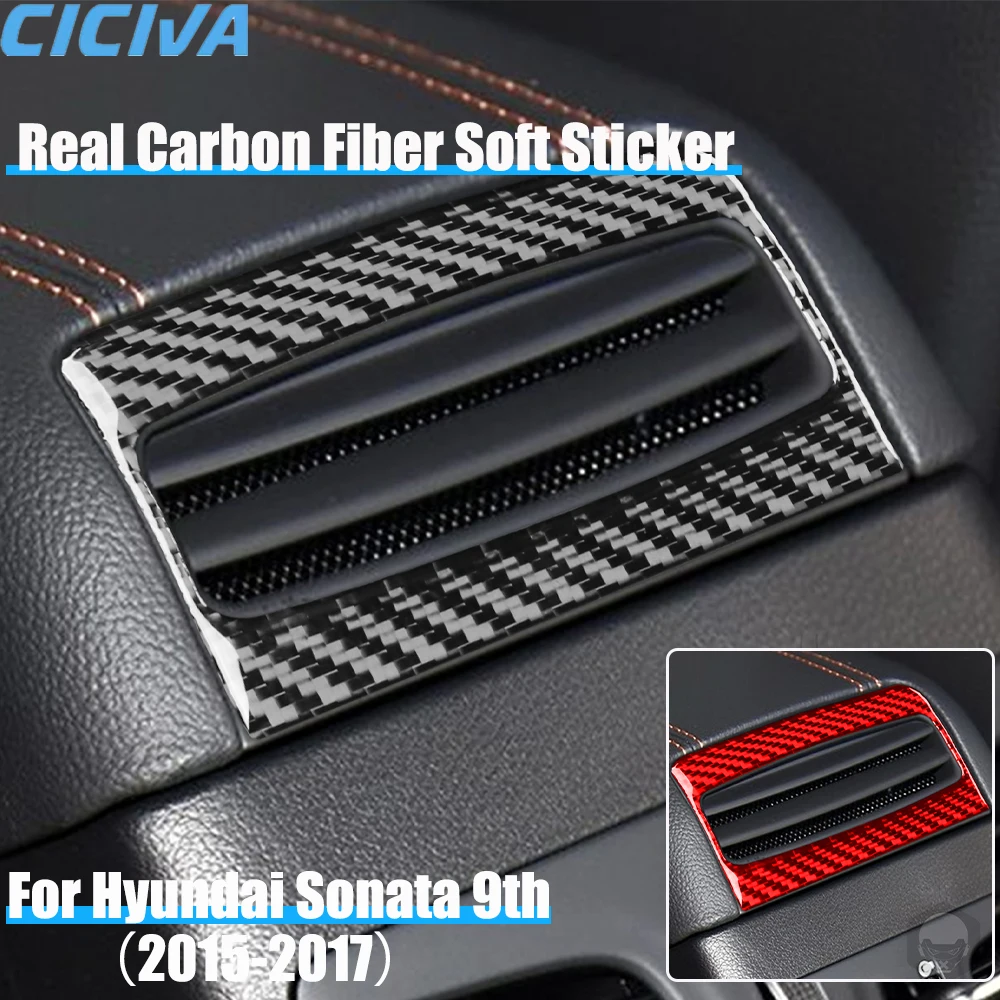 Real Carbon Fiber Car Accessories Rear Armrest Air Vent Decorative Cover Soft Sticker For Hyundai Sonata 9th LF 2015 2016 2017
Real Carbon Fiber Car Accessories Rear Armrest Air Vent Decorative Cover Soft Sticker For Hyundai Sonata 9th LF 2015 2016 2017