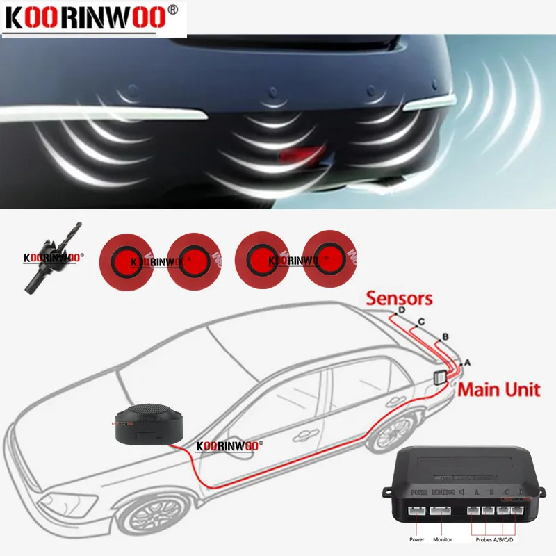 Koorinwoo Parking Sensor Kit 16.5MM 4 Back Radar Adjustable Speaker Alert Probe System Blindspot Detection Smart Cars Parktronic
Koorinwoo Parking Sensor Kit 16.5MM 4 Back Radar Adjustable Speaker Alert Probe System Blindspot Detection Smart Cars Parktronic