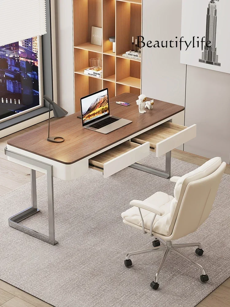 Light luxury modern solid wood desk walnut Italian minimalist desk home study writing desk
Light luxury modern solid wood desk walnut Italian minimalist desk home study writing desk