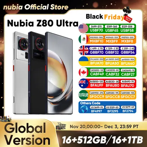 2025 New nubia Z80 Ultra 5G Smartphone Global Version Snapdragon 8 Elite Gen 5 7200mAh 6.85'' 144Hz Oled Display 90W Fast Charg