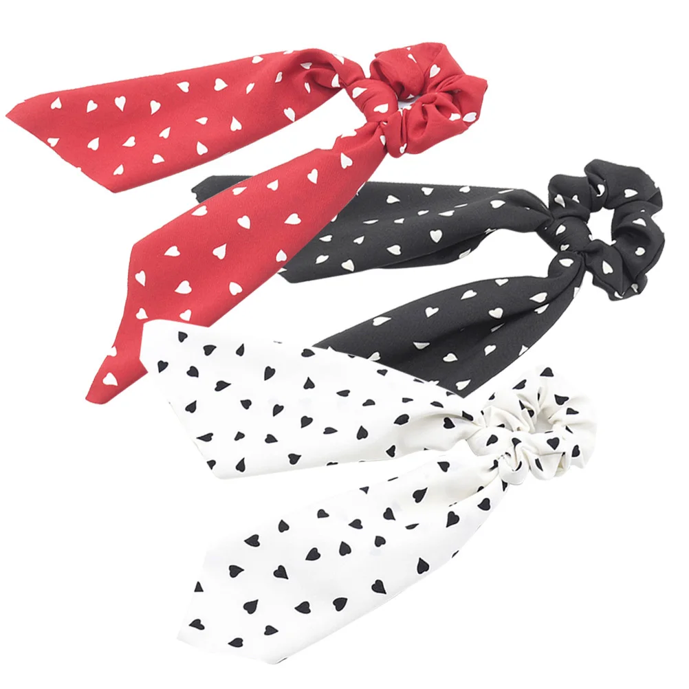 3pcs Heart Printed Hair Bands Scrunchies Decorative Elastic Hair Accessories Women Christmas Party Costume Stage Daily Bowknot 
3pcs Heart Printed Hair Bands Scrunchies Decorative Elastic Hair Accessories Women Christmas Party Costume Stage Daily Bowknot