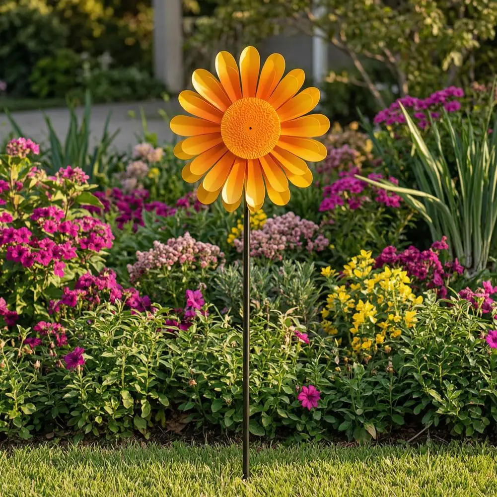 Garden Decoration Sunflower Wind Spinner Garden Decor 360 Degree Rotating Metal Flower Sculpture Yard Art with Stake for Patio
Garden Decoration Sunflower Wind Spinner Garden Decor 360 Degree Rotating Metal Flower Sculpture Yard Art with Stake for Patio