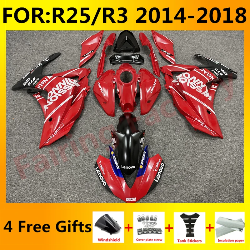 Новый комплект обтекателей для мотоцикла ABS подходит для YZF R25 R3 R 25 3 2015 2016 2017 2018 комплекты обтекателей кузова красный белый
Новый комплект обтекателей для мотоцикла ABS подходит для YZF R25 R3 R 25 3 2015 2016 2017 2018 комплекты обтекателей кузова красный белый