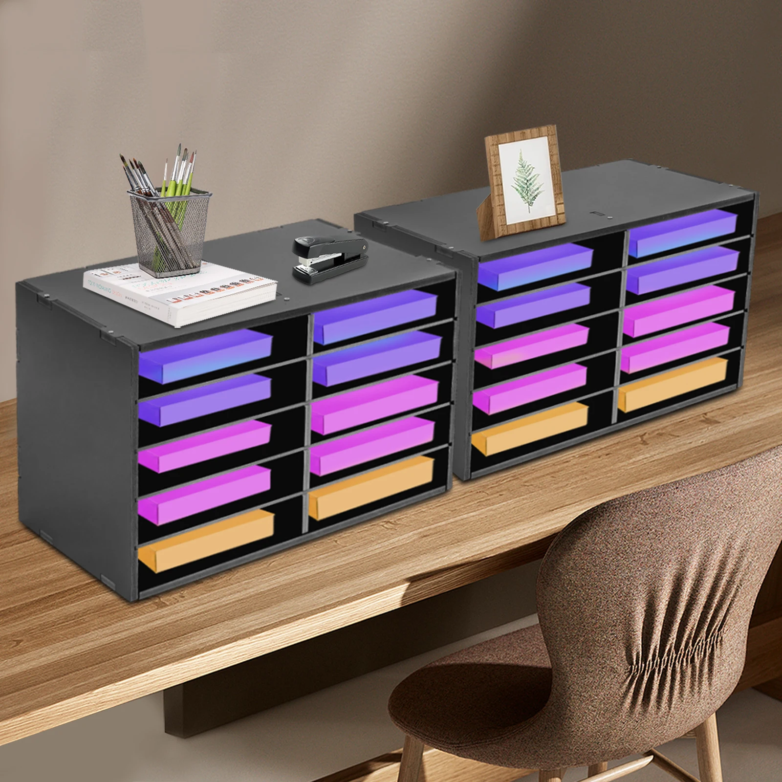 2pcs Black PVC 49x30x31.5cm File Sorting Cabinet 10-slot Desktop Storage Box A4 Multilayer Shelf
2pcs Black PVC 49x30x31.5cm File Sorting Cabinet 10-slot Desktop Storage Box A4 Multilayer Shelf