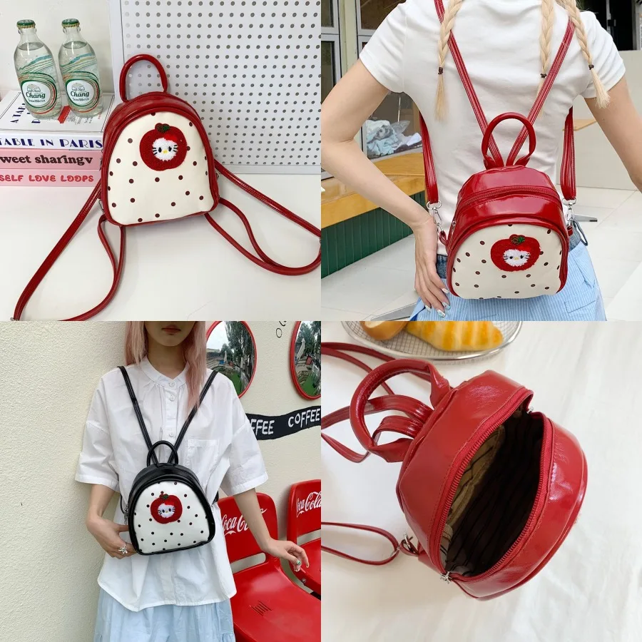 【New style】Cute apple polky dot cat backpack women's new fashionable style preppy style backpack handbag
【New style】Cute apple polky dot cat backpack women's new fashionable style preppy style backpack handbag