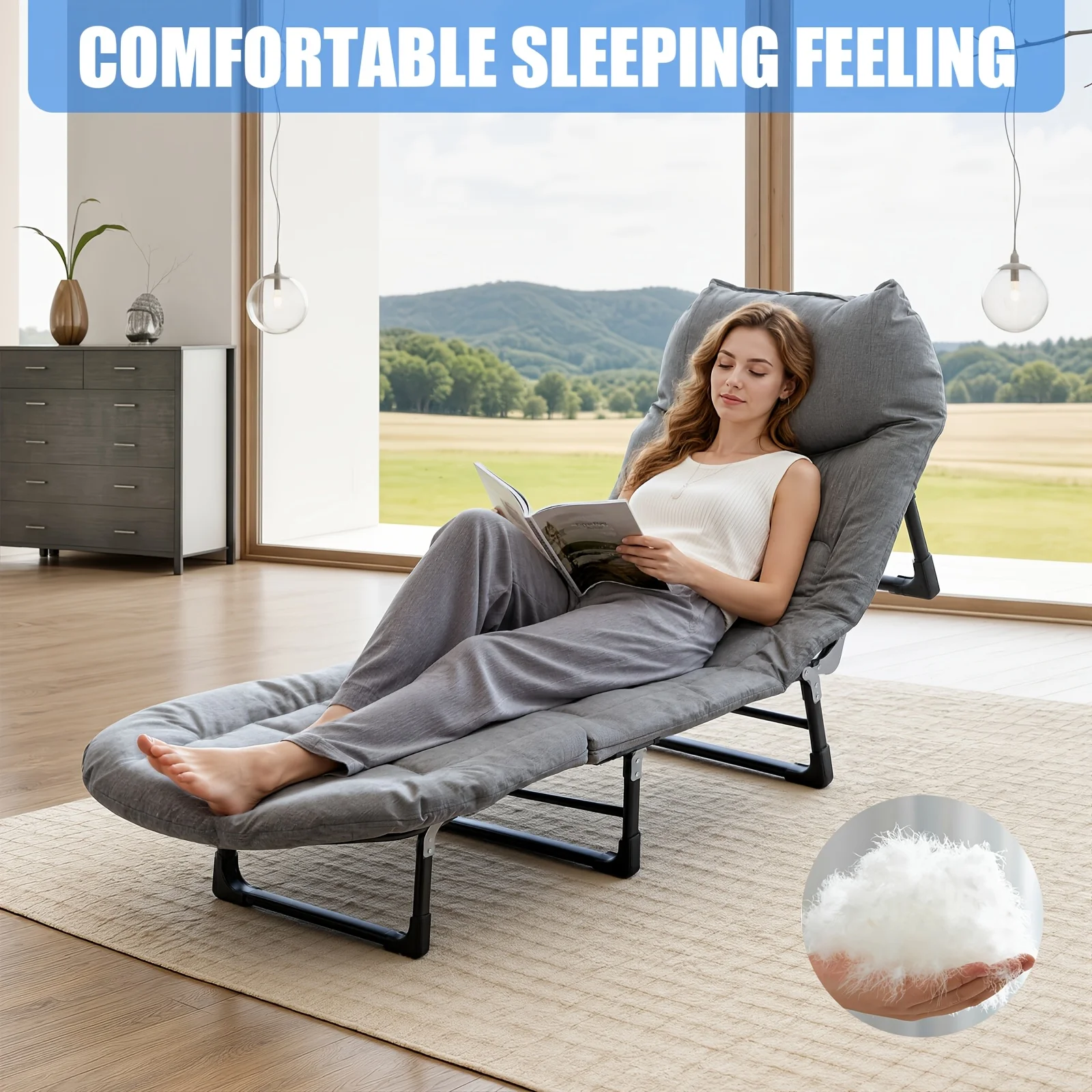 Outdoor Folding Bed, Camping Bed With Mattress, Portable Folding Bed, Weighing 600 Pounds, Handbag, Suitable For Office Indoor Rest, Travel, Garden, Balcony, Courtyard.
Outdoor Folding Bed, Camping Bed With Mattress, Portable Folding Bed, Weighing 600 Pounds, Handbag, Suitable For Office Indoor Rest, Travel, Garden, Balcony, Courtyard.