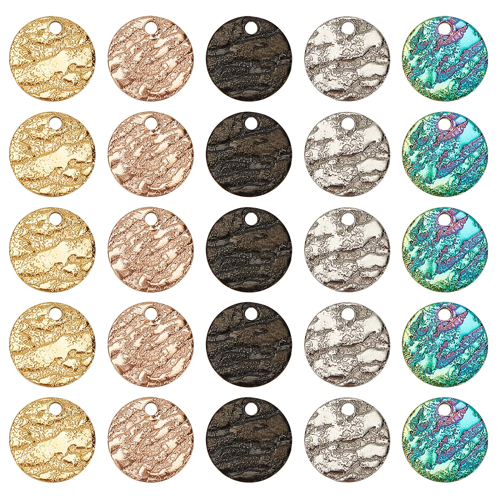 PVD Vacuum Plating 304 Stainless Steel Charms Textured Laser Cut Flat Round Mixed Color 10.5x1mm Hole: 8mm 5 colors 10pcs/color
PVD Vacuum Plating 304 Stainless Steel Charms Textured Laser Cut Flat Round Mixed Color 10.5x1mm Hole: 8mm 5 colors 10pcs/color