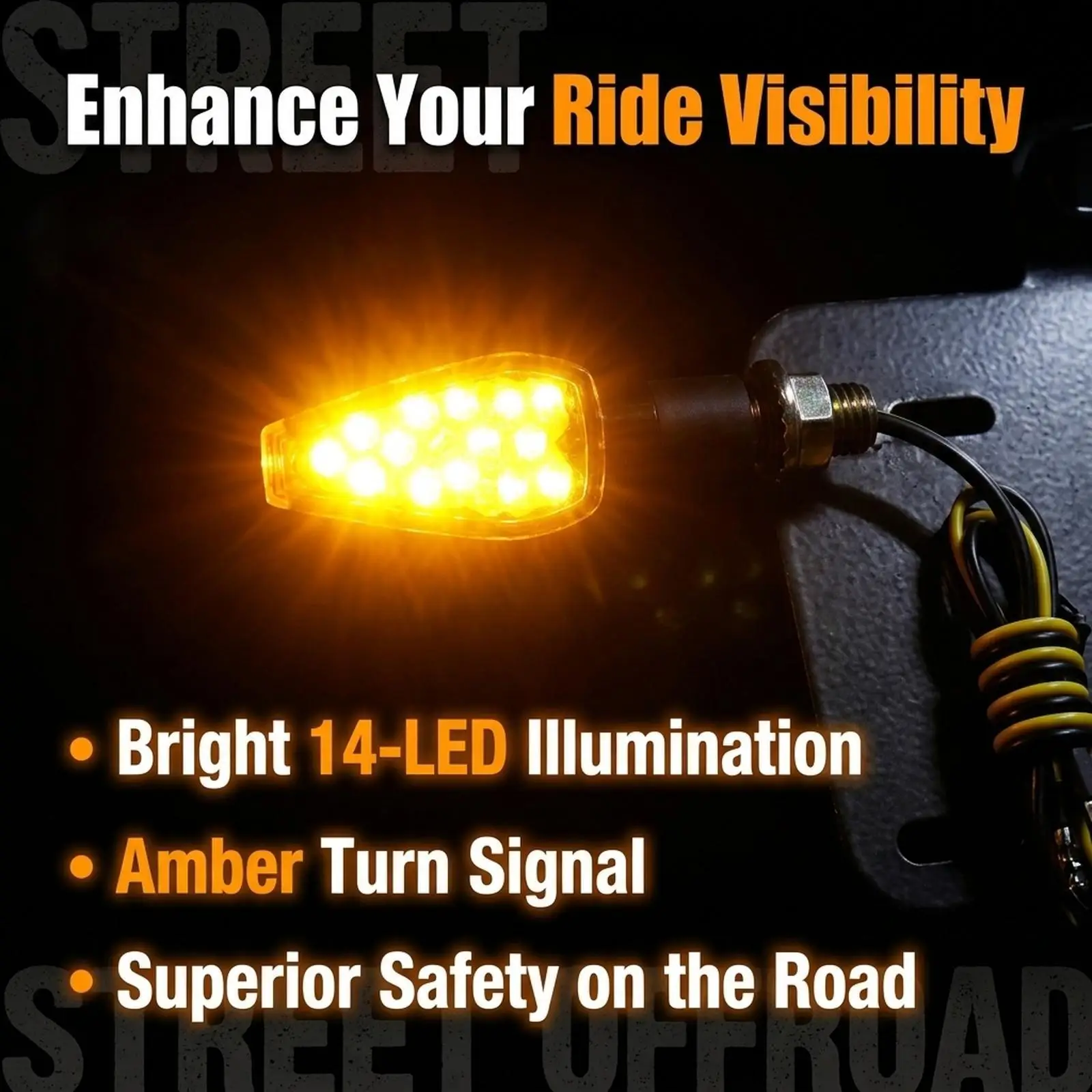 14 LED Motorcycle Turn Signal Lights Front Rear Blinkers High Brightness Universal Indicators for Motorcycles Electric Bikes
14 LED Motorcycle Turn Signal Lights Front Rear Blinkers High Brightness Universal Indicators for Motorcycles Electric Bikes