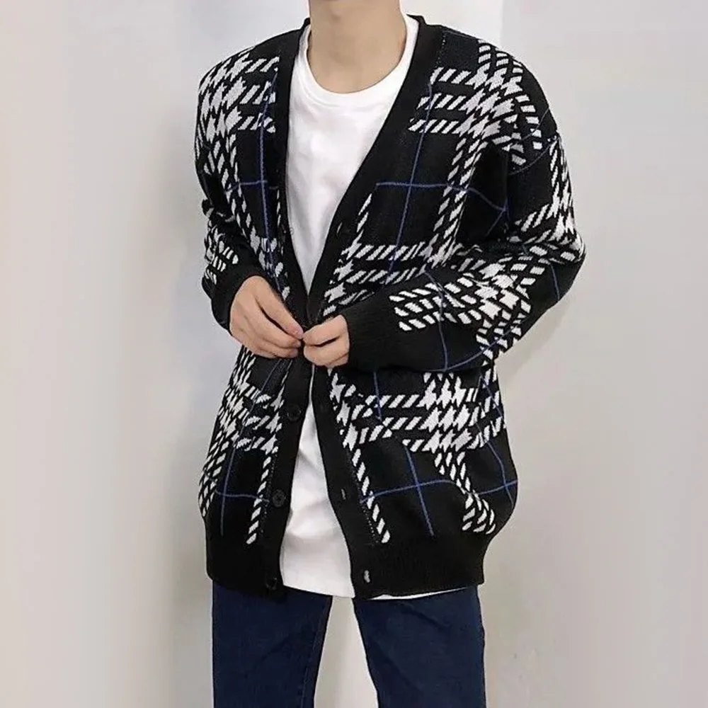 Mens Knit Sweater Striped Contrast Color Casual Sweater Autumn Streetwear Personality All-Match Long-Sleeve Top Men'S Clothing
Mens Knit Sweater Striped Contrast Color Casual Sweater Autumn Streetwear Personality All-Match Long-Sleeve Top Men'S Clothing